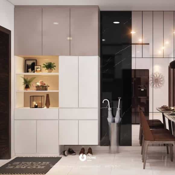 Tủ giày âm tường cao cấp hiện đại