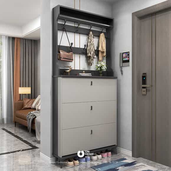 Tủ đựng giày có giá treo đồ