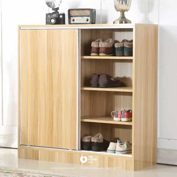 Tủ giày cánh lùa bằng gỗ công nghiệp