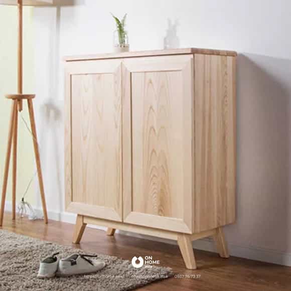 Tủ để giày dép gỗ sồi phong cách Bắc Âu