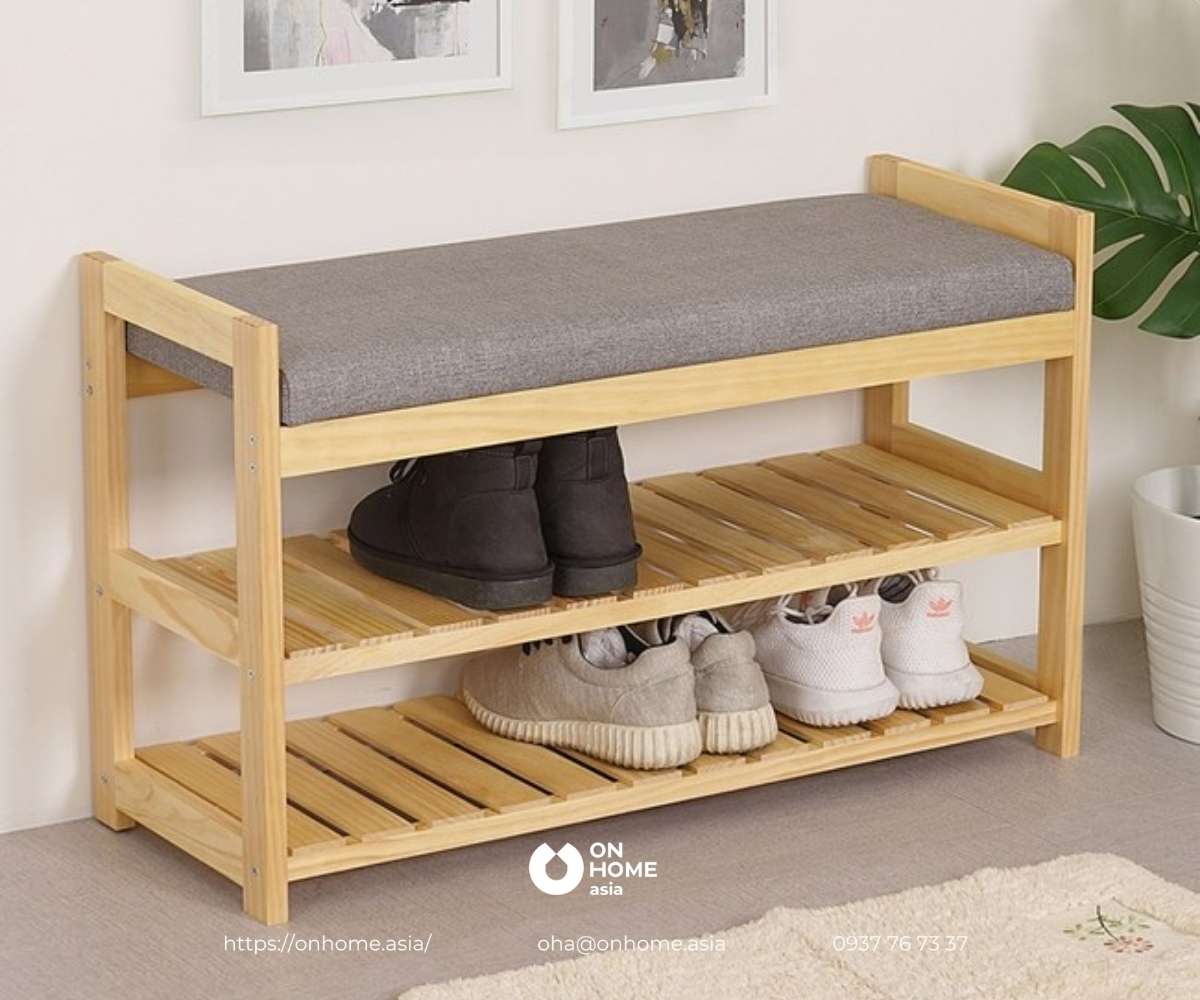 Kệ để giày dép 3 tầng bằng gỗ công nghiệp