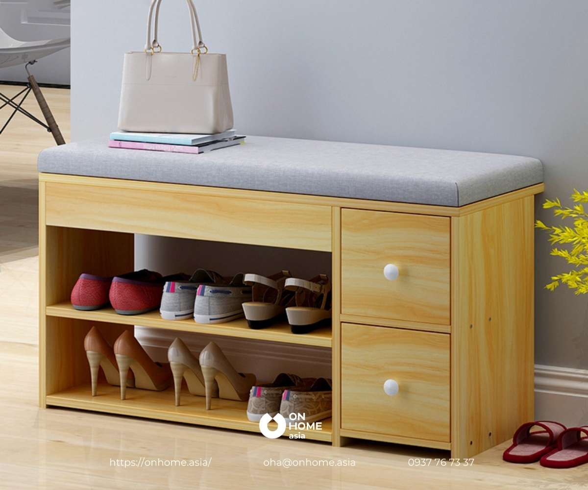 Tủ đựng giày bằng gỗ công nghiệp nhỏ gọn