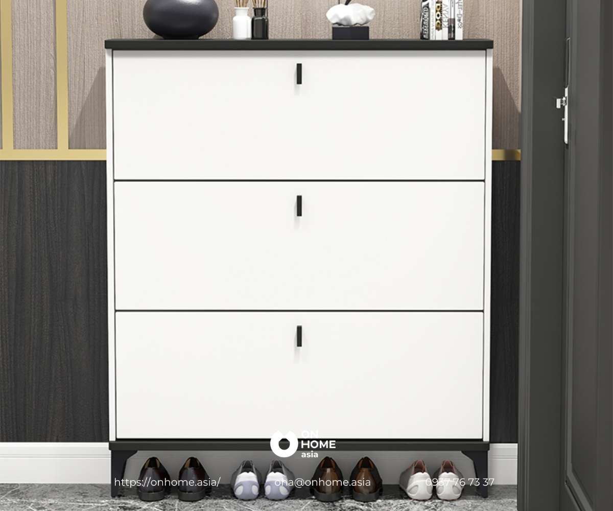 Tủ giày 3 tầng bằng gỗ công nghiệp