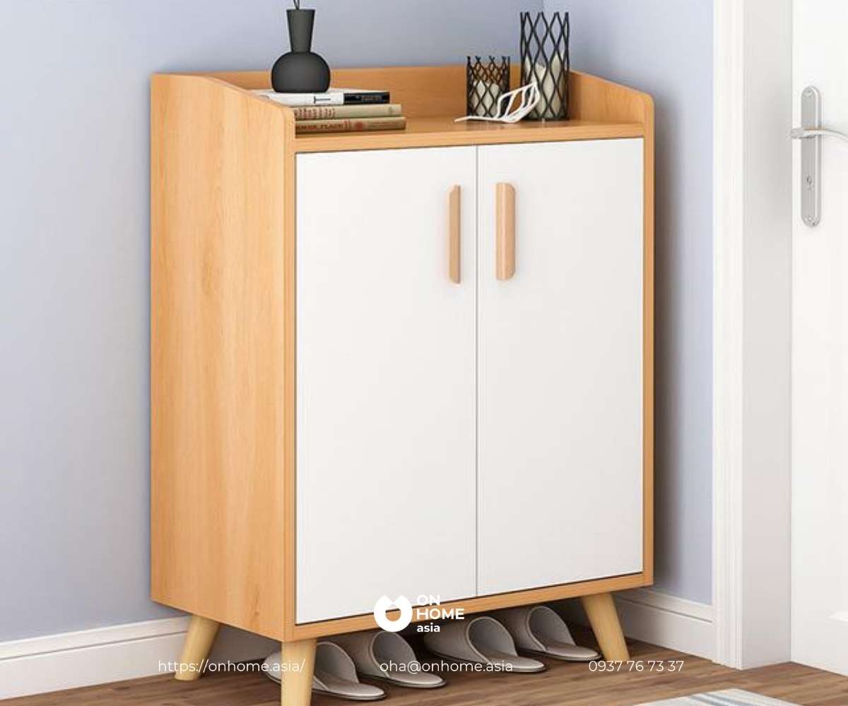 Tủ gỗ đựng giày thiết kế đơn giản