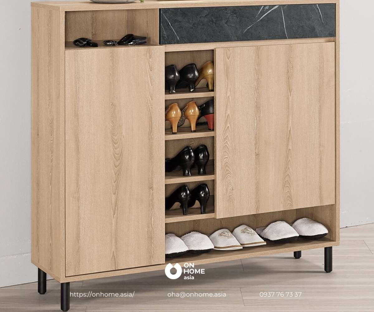 Tủ giày dép cho gia đình thiết kế hiện đại