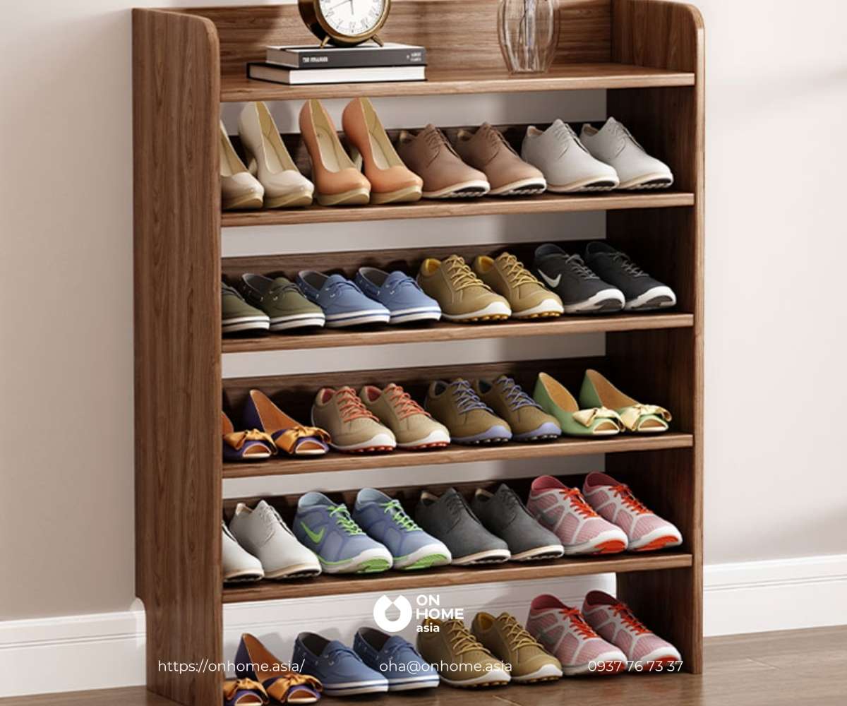 Tủ giày 5 tầng bằng gỗ công nghiệp
