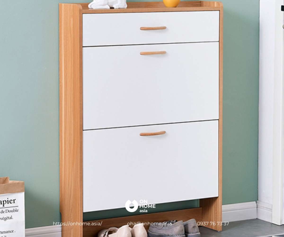 Tủ kệ giày dép gỗ công nghiệp đơn giản