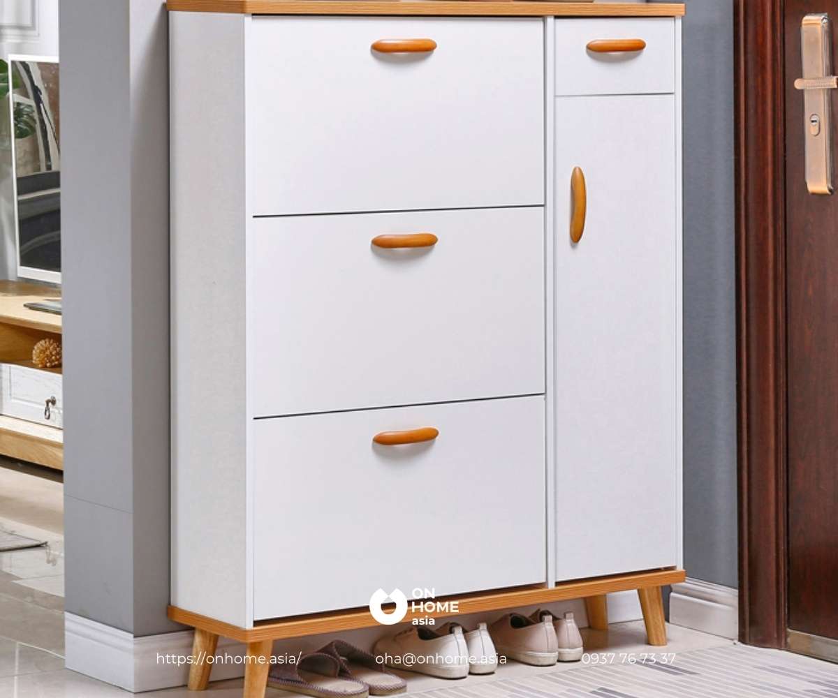 Tủ giày cánh lật gỗ công nghiệp đẹp