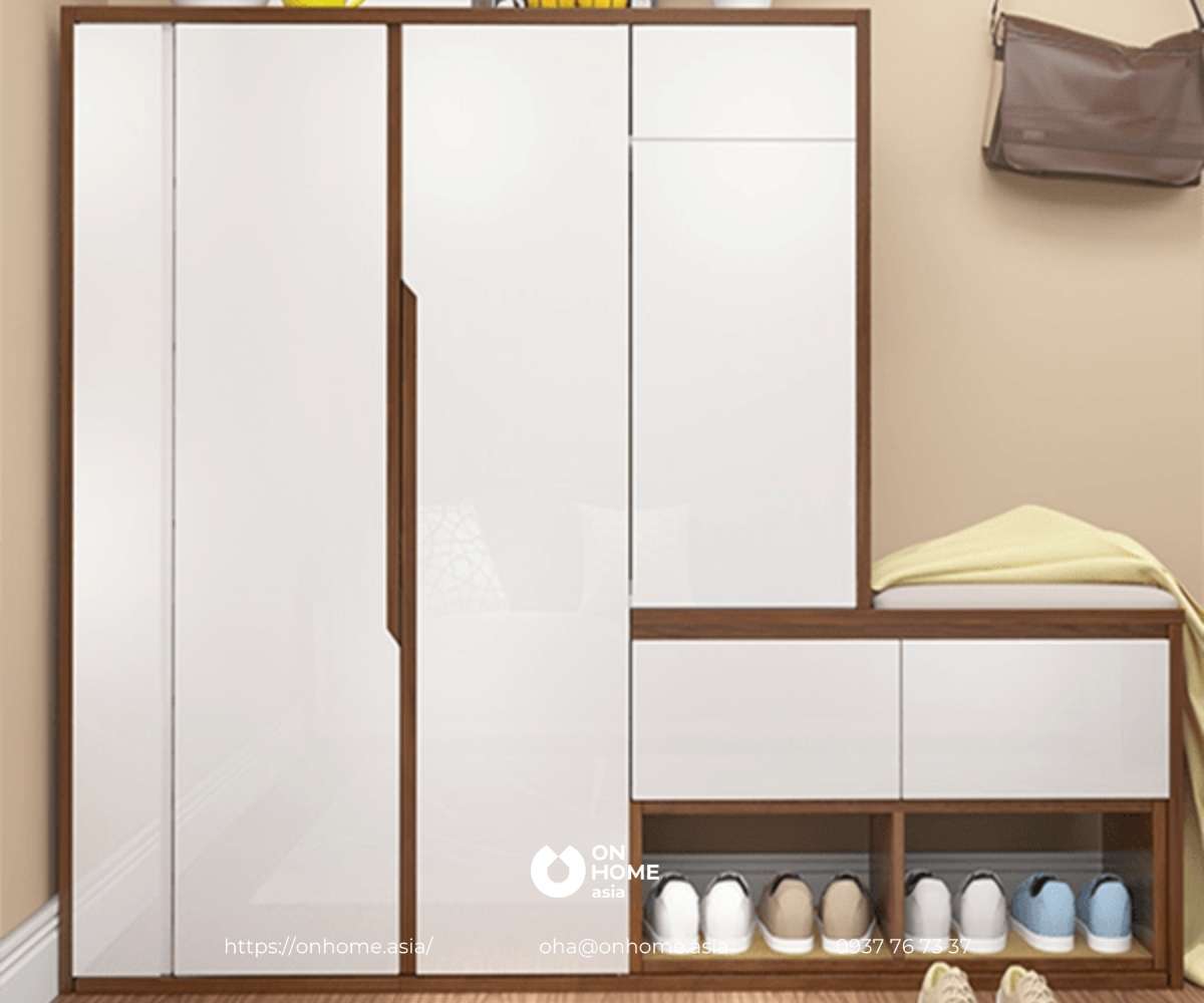 Tủ giày thông minh bằng gỗ công nghiệp cao cấp