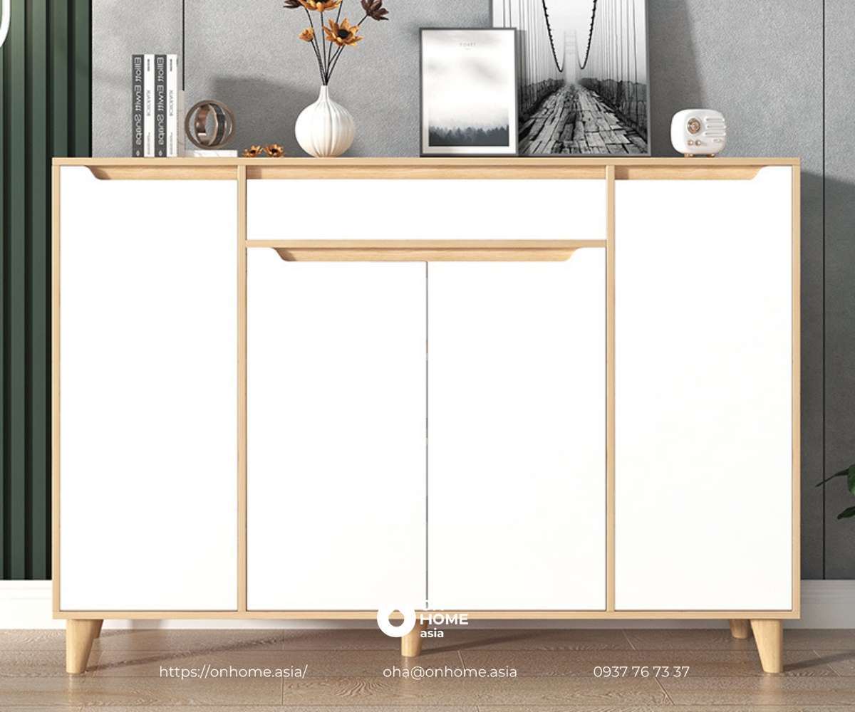 Tủ để giày dép bằng gỗ công nghiệp hiện đại