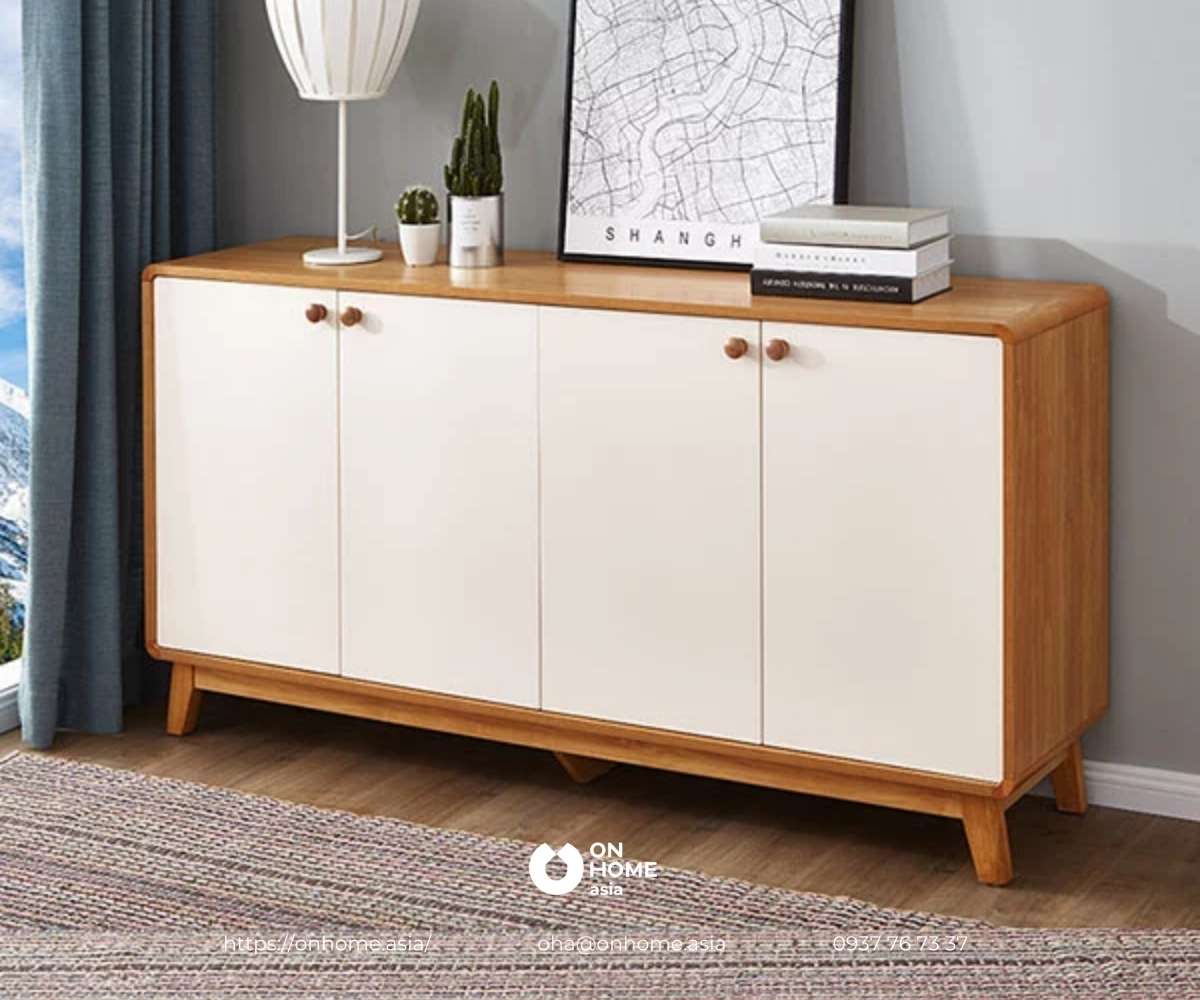 Tủ gỗ để giày thiết kế thanh lịch&nbsp;