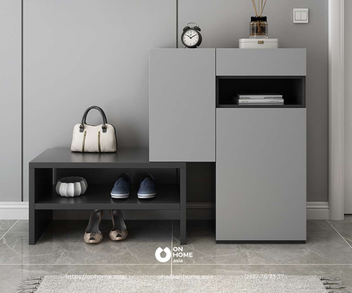 Tủ giày thông minh bằng gỗ công nghiệp