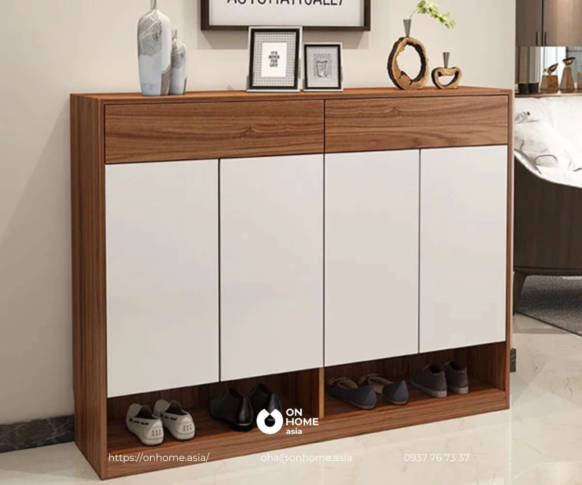 Tủ kệ giày dép bằng gỗ công nghiệp hiện đại
