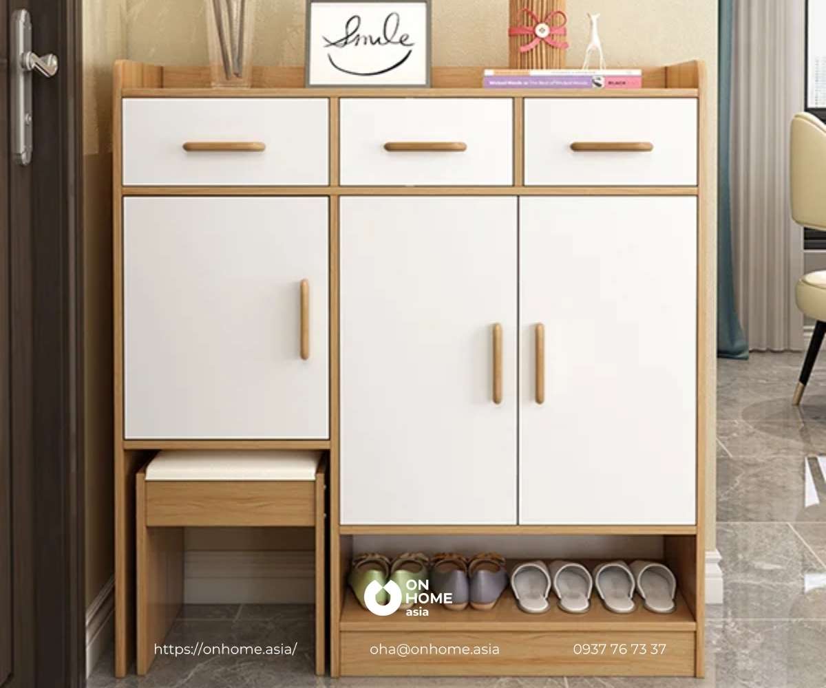 Tủ giày MDF thiết kế thông minh tiện lợi