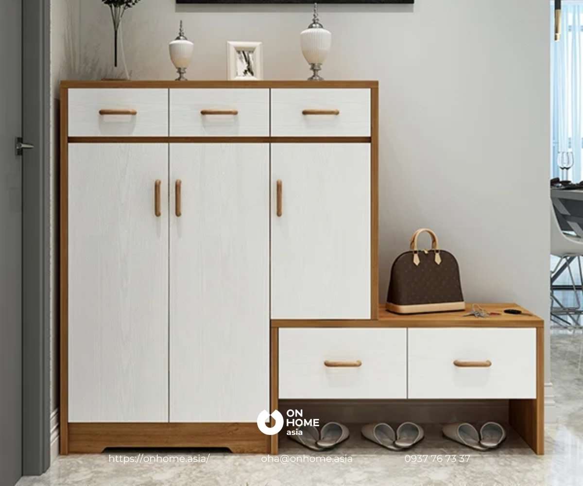 Tủ đựng giày dép gỗ MDF phủ melamine cao cấp