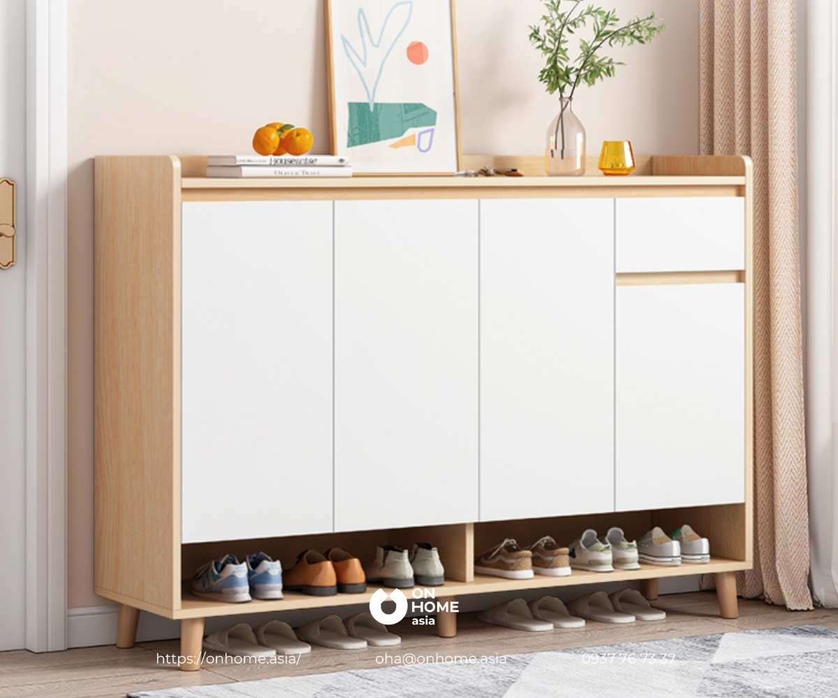 Tủ giày gỗ công nghiệp thiết kế đa năng