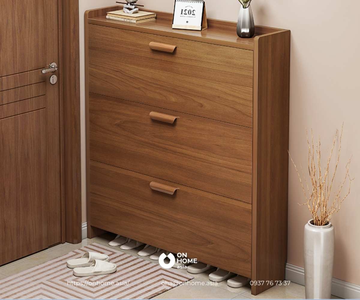 Tủ gỗ đựng giày nhỏ gọn