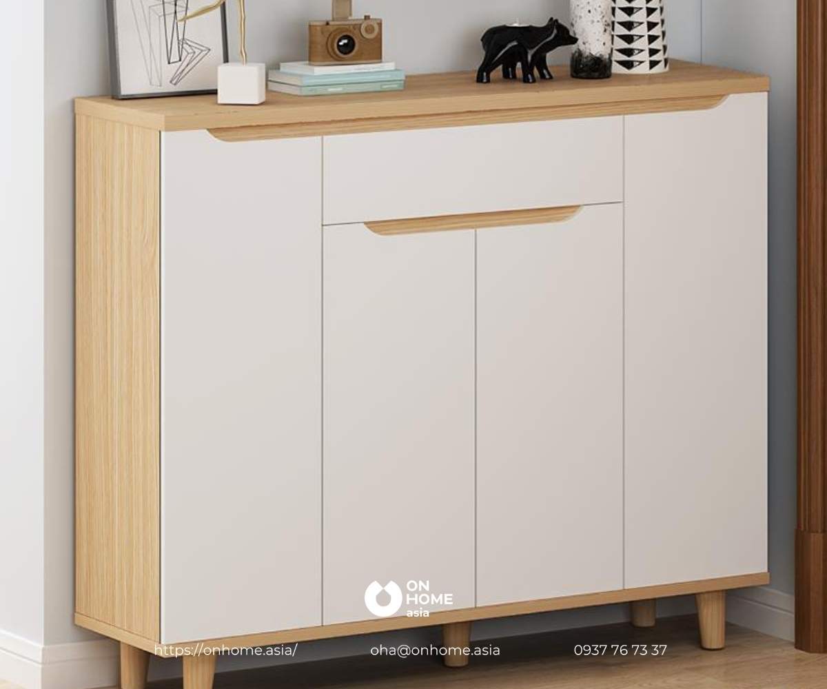 Tủ giày gỗ MDF thiết kế hiện đại