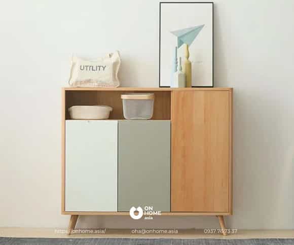 Tủ giày dép gỗ phong cách hiện đại