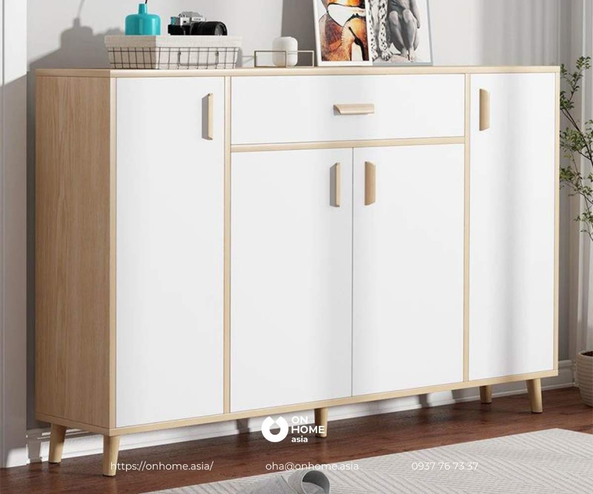 Tủ giày gỗ công nghiệp hiện đại, sang trọng