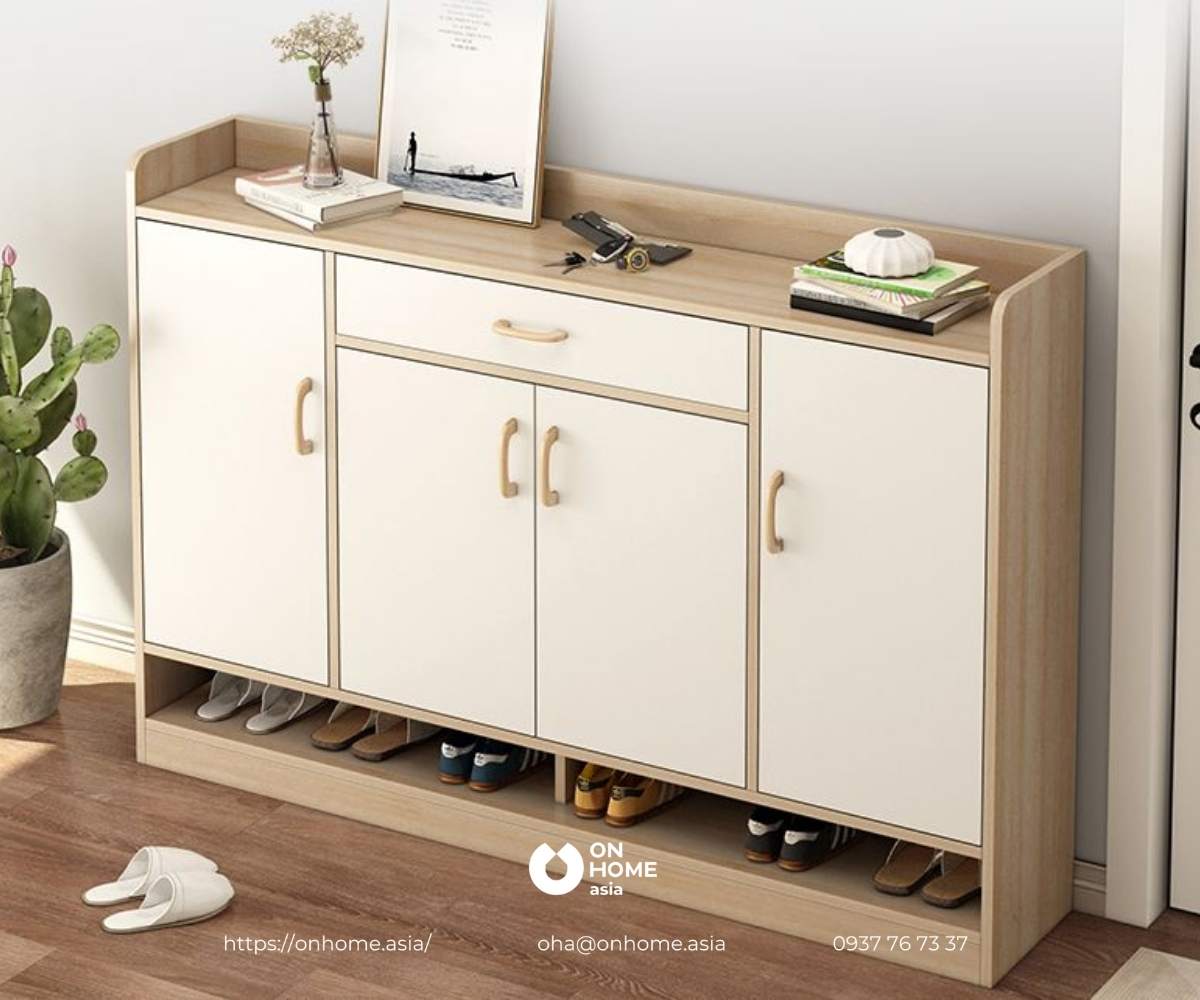 Tủ giày dép gỗ công nghiệp đẹp