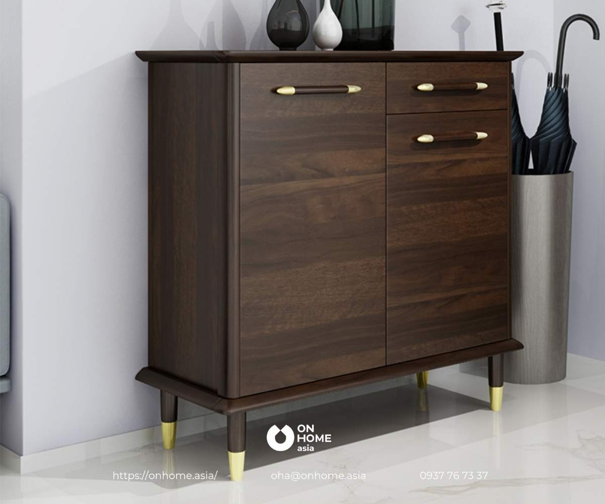 Tủ đựng giày dép bằng gỗ óc chó