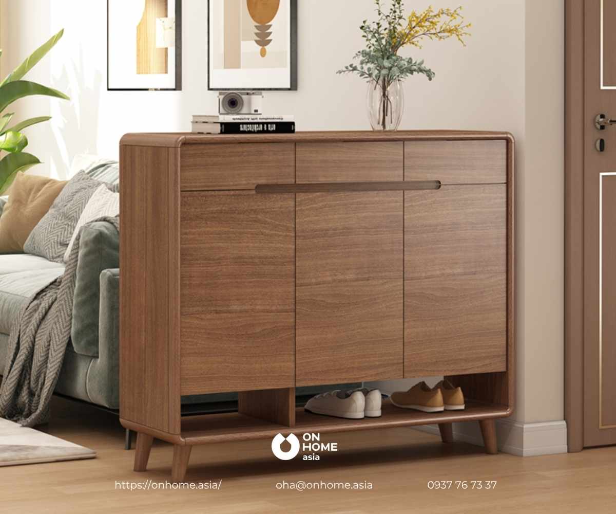 Mẫu tủ giày gỗ tự nhiên đẹp&nbsp;
