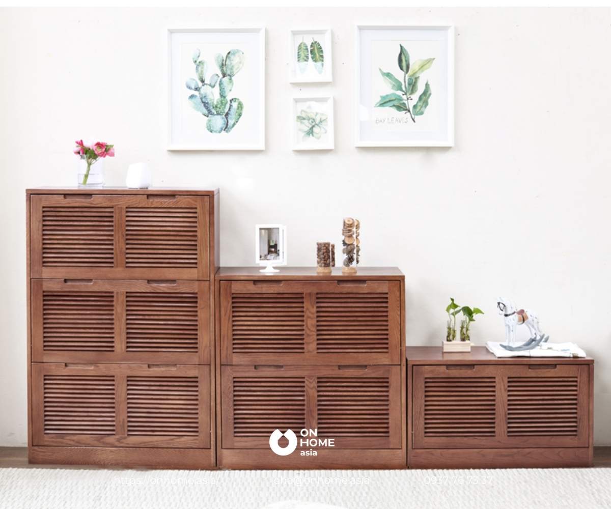 Tủ giày gỗ cánh lật cao cấp