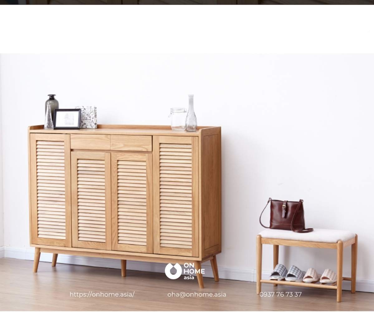 Tủ giày dép bằng gỗ sồi đẹp&nbsp;