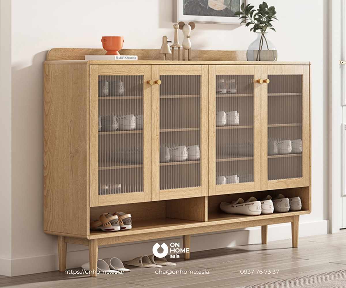Tủ đựng giày dép bằng gỗ tự nhiên