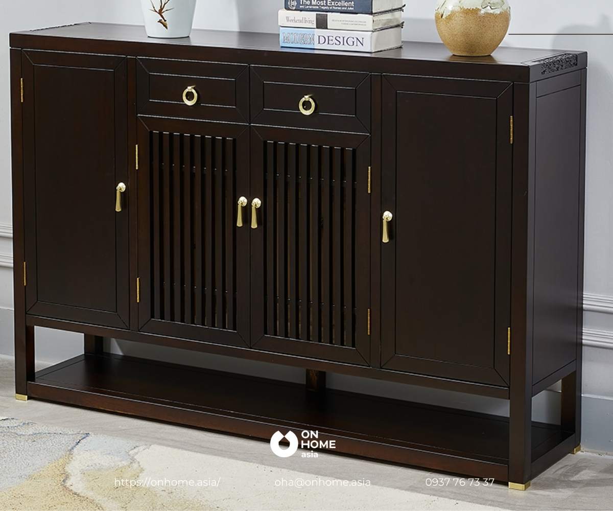 Tủ đựng giày dép bằng gỗ óc chó sang trọng, cao cấp