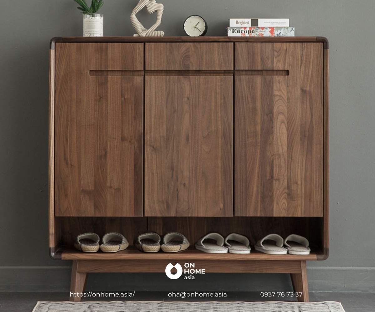 Tủ giày gỗ 3 cánh đẹp