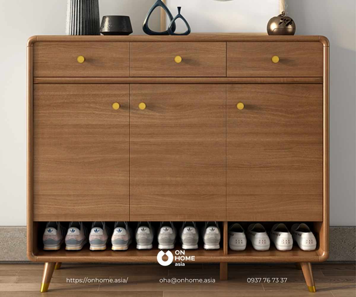 Tủ giày dép gỗ tự nhiên đẹp