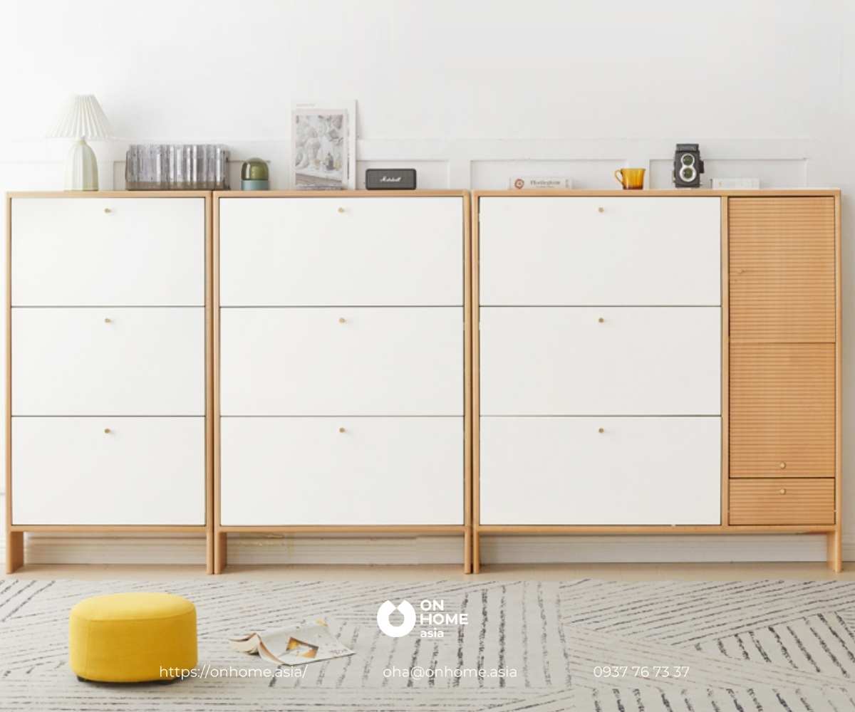 Tủ đựng giày dép thông minh thiết kế đẹp mắt