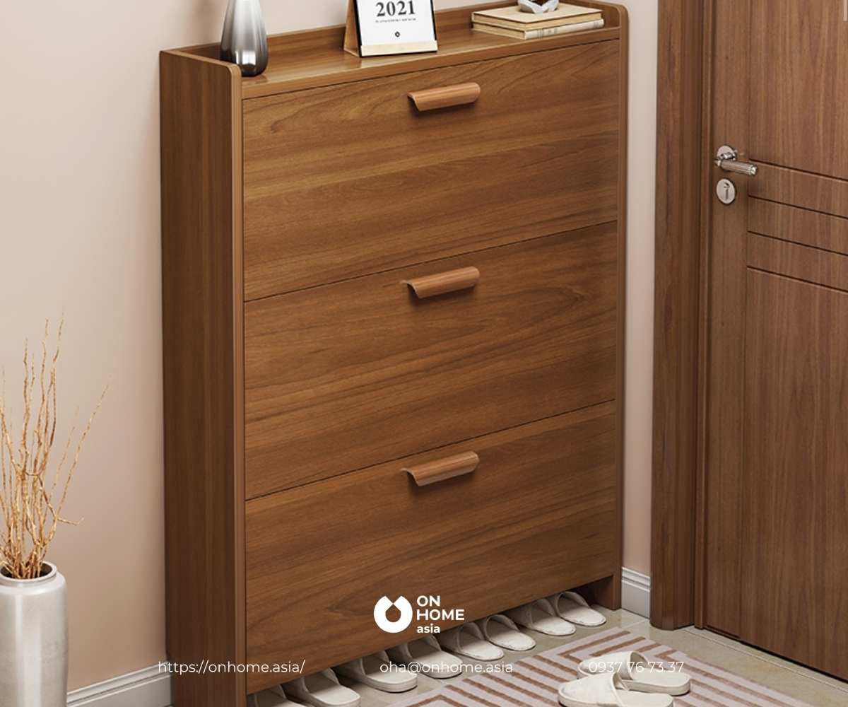 Tủ giày gỗ tự nhiên siêu mỏng
