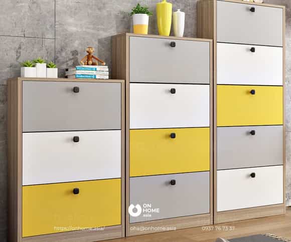 Tủ để giày thông minh bằng gỗ MDF cao cấp