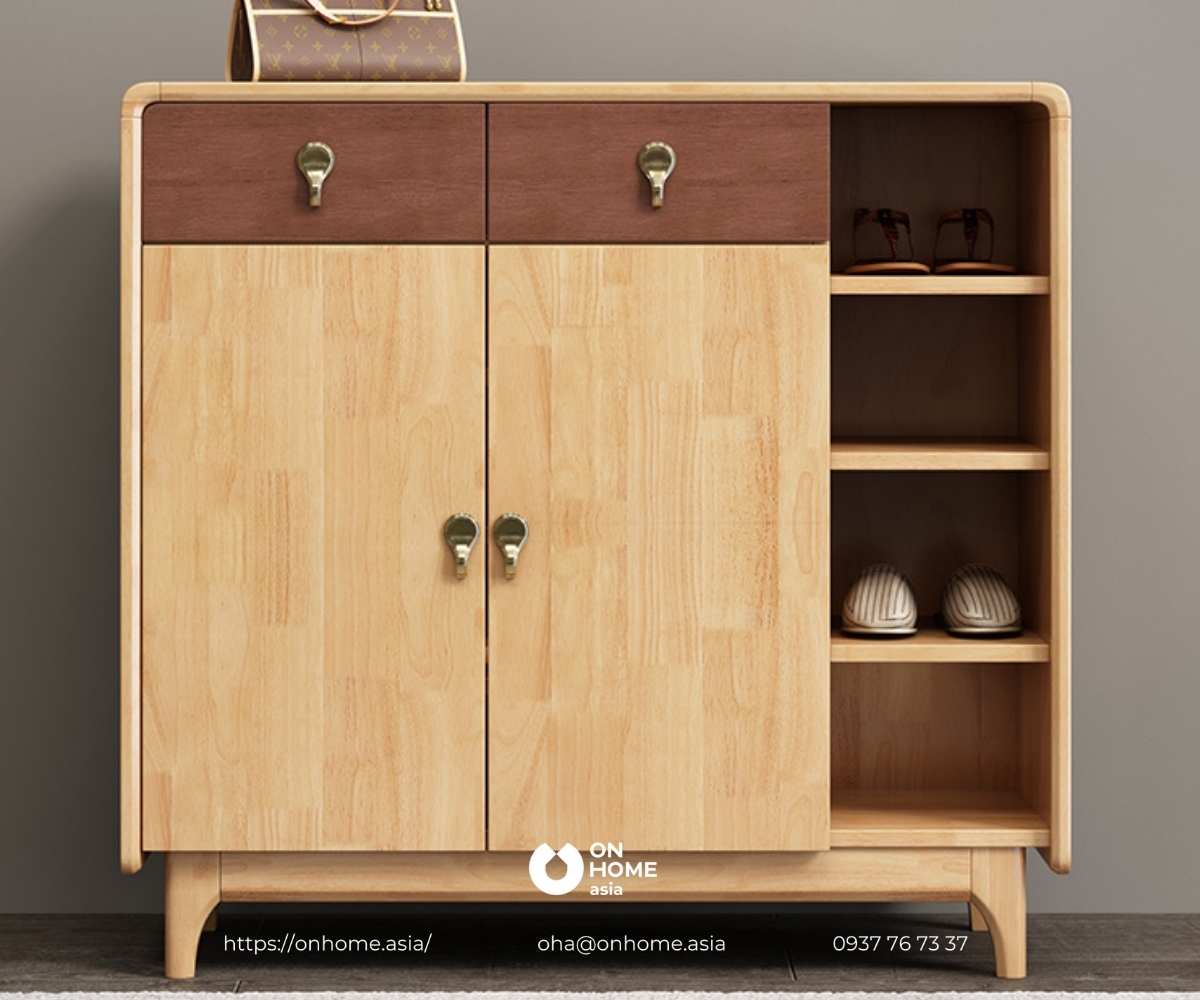 Tủ để giày dép bằng gỗ sồi