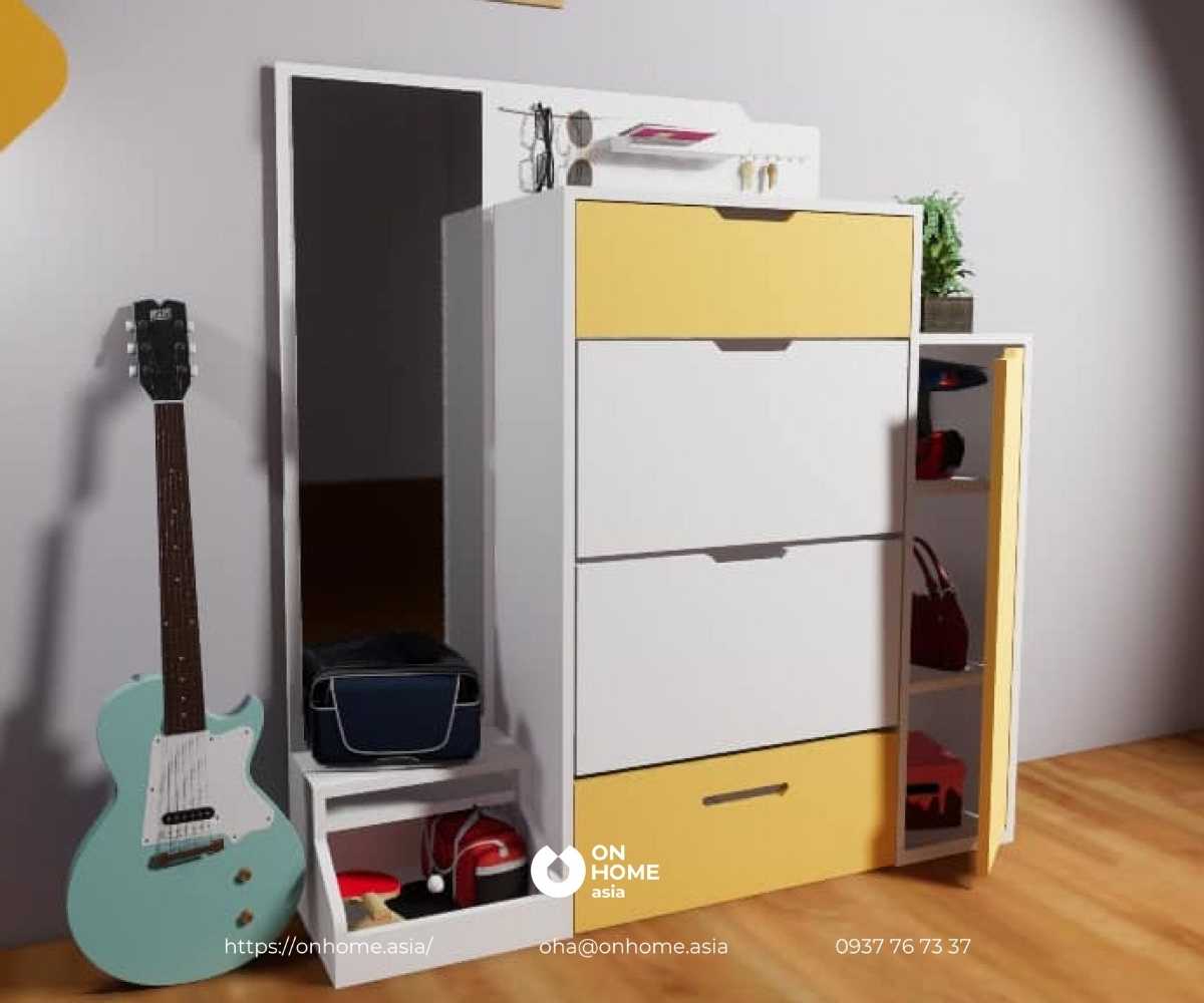 Tủ giày gỗ công nghiệp thiết kế tiện dụng