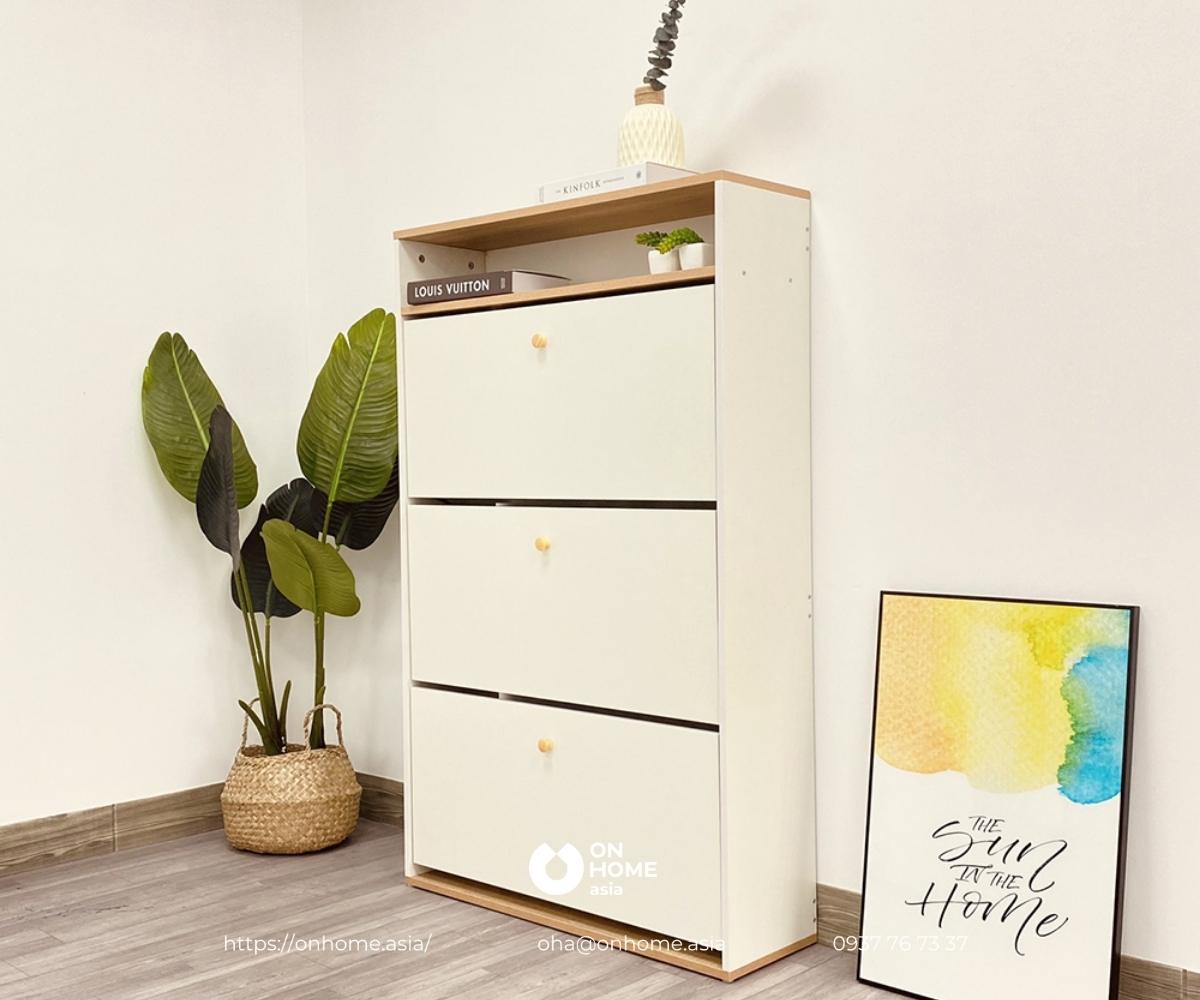 Tủ giày 4 tầng thiết kế hiện đại