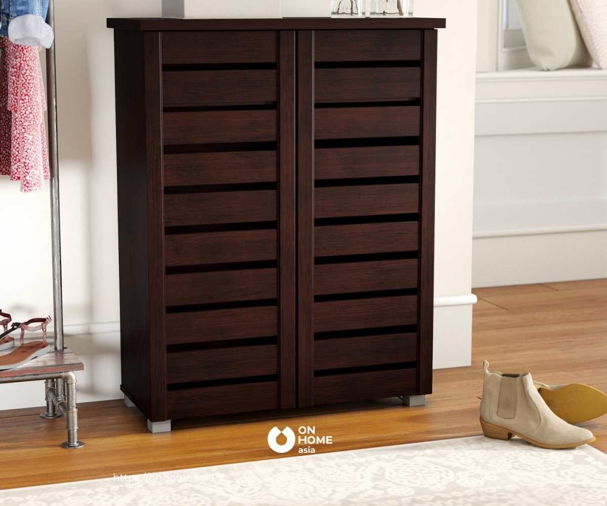Tủ giày thông minh bằng gỗ tự nhiên