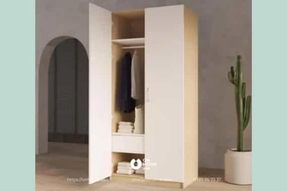 Tủ quần áo Mina Closet Natural White