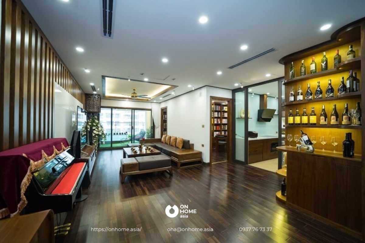 Tủ rượu gỗ Óc Chó