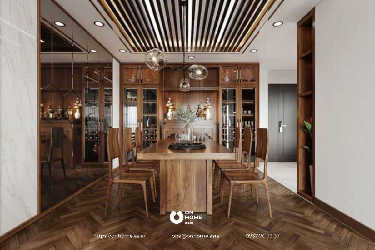 Tủ rượu gỗ Óc Chó