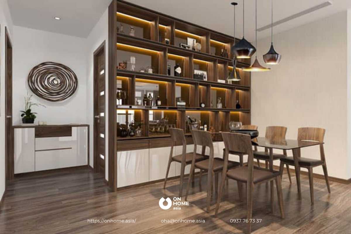 Tủ rượu gỗ Óc Chó