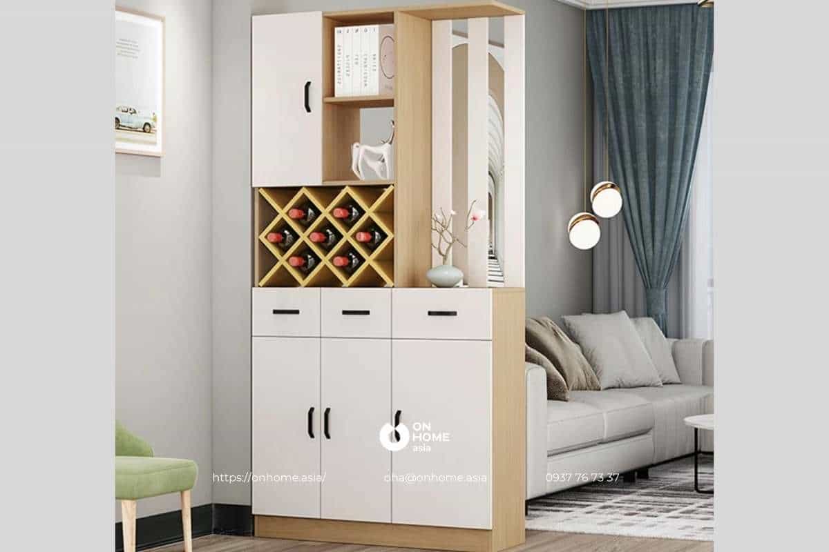 Tủ đựng rượu bằng gỗ công nghiệp đẹp