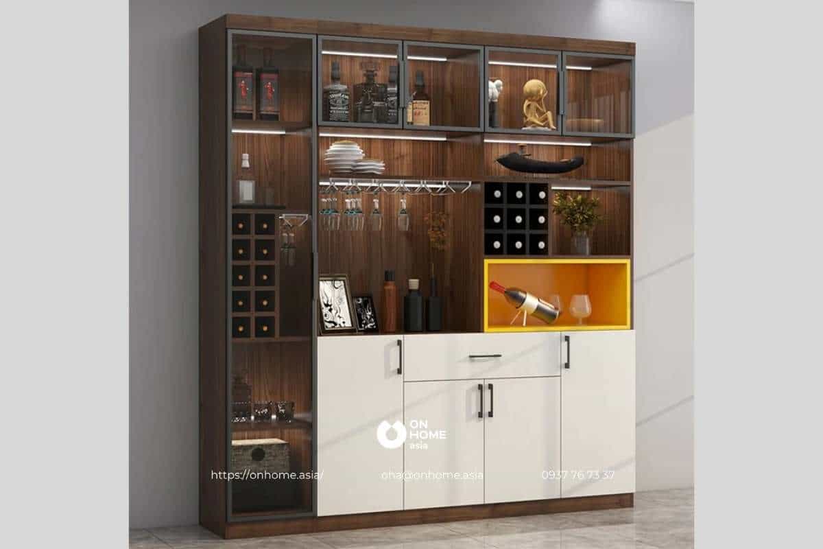 Tủ rượu gỗ công nghiệp MDF