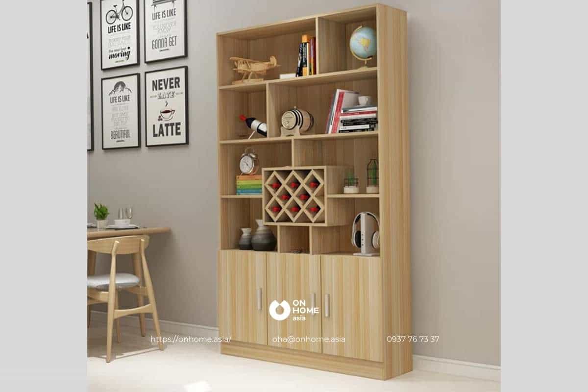 Tủ rượu gỗ công nghiệp hiện đại