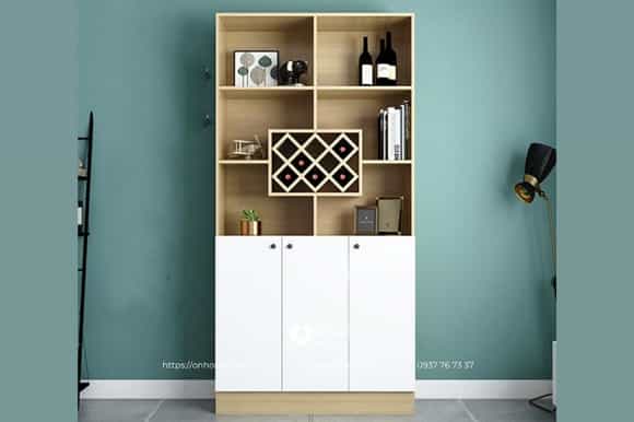 Tủ rượu phòng khách gỗ công nghiệp 