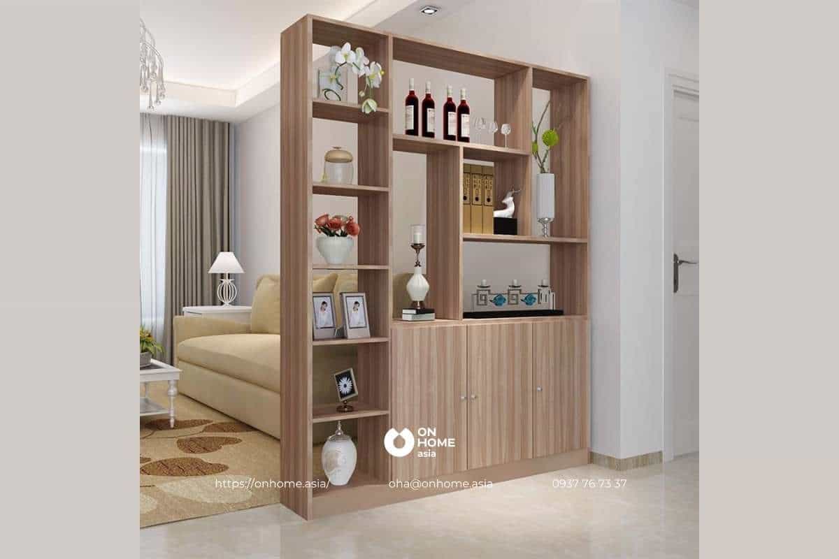 Tủ rượu dạng đứng bằng gỗ công nghiệp MDF