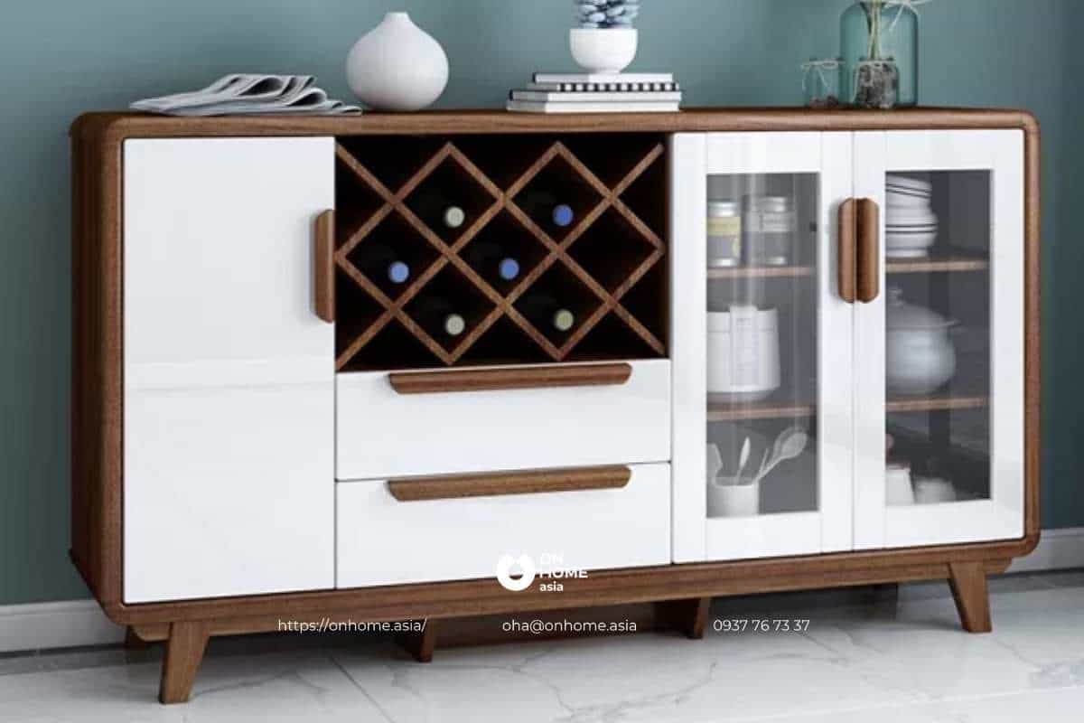 Tủ rượu gỗ MDF phủ melamine cao cấp nhập khẩu